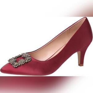 NIB ERIJUNOR E1492C Womens Comfortable Evening Heel Rhinestone Pumps, Size 9